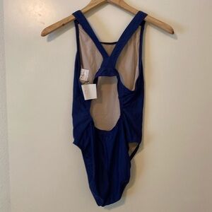 NWT Pro swim sport navy blue one piece swimsuit
